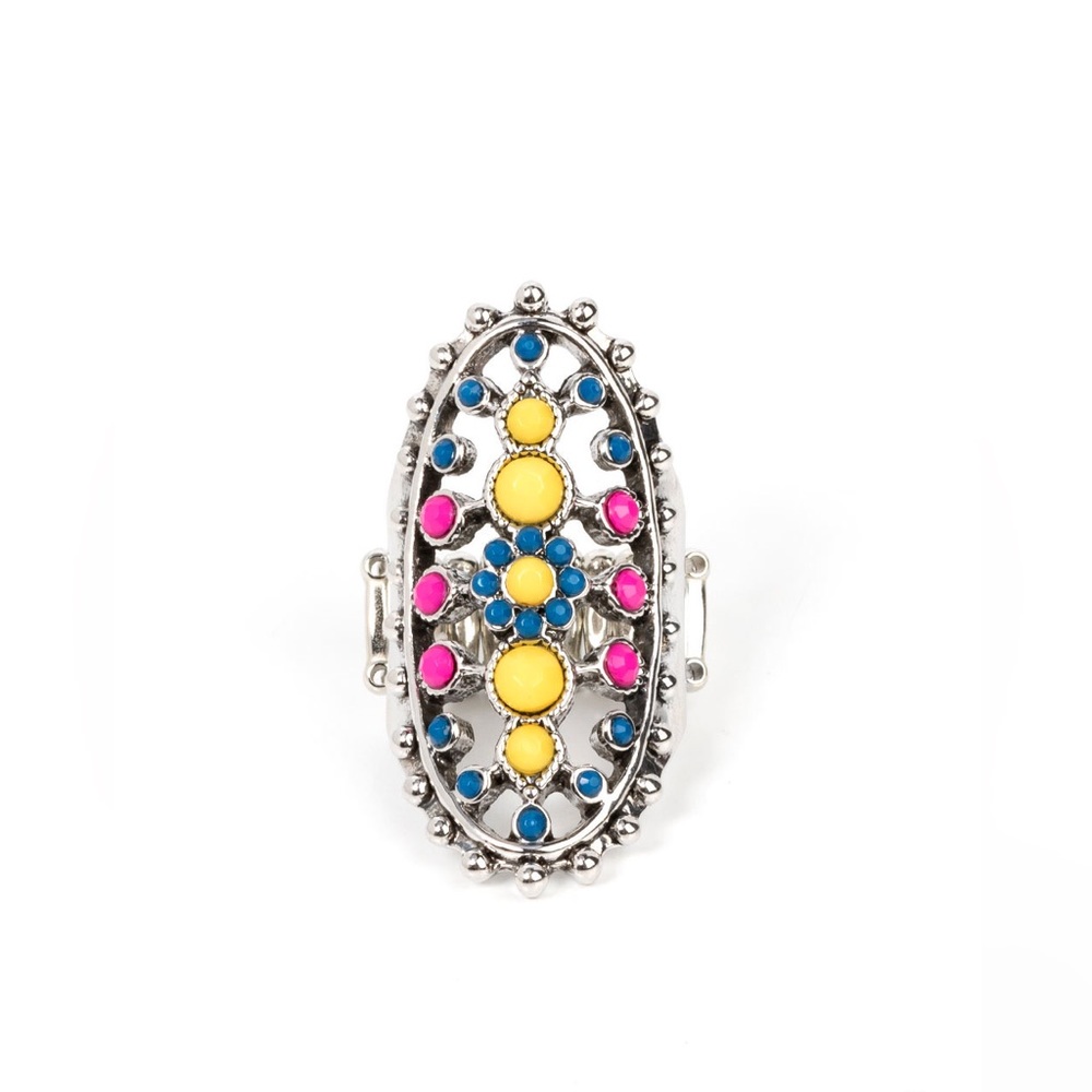 Oval shaped Ring - multicolored